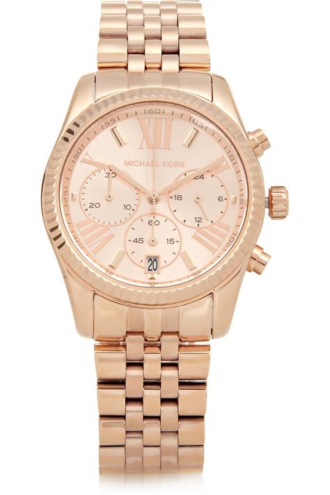 michael kors rose gold lexington watch|oversized lexington two tone watch.